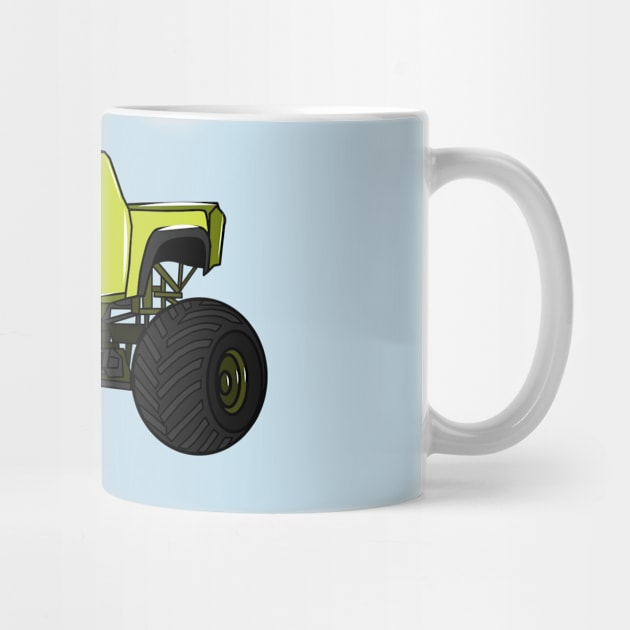 Monster truck cartoon illustration by Miss Cartoon